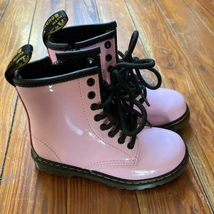 Dr. Martens 1460J Pink Girls Lace Up Combat Boots US 2 Youth